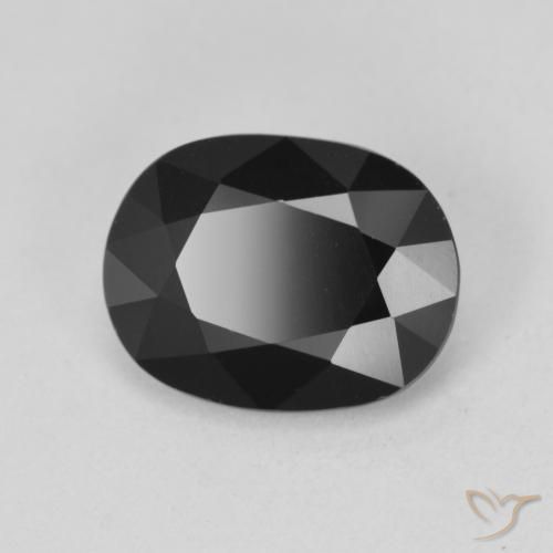 Turmalina Chorlo natural de 3.86 ct, Corte Óvalo, Opaco