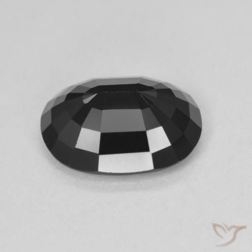 Turmalina Chorlo natural de 3.86 ct, Corte Óvalo, Opaco
