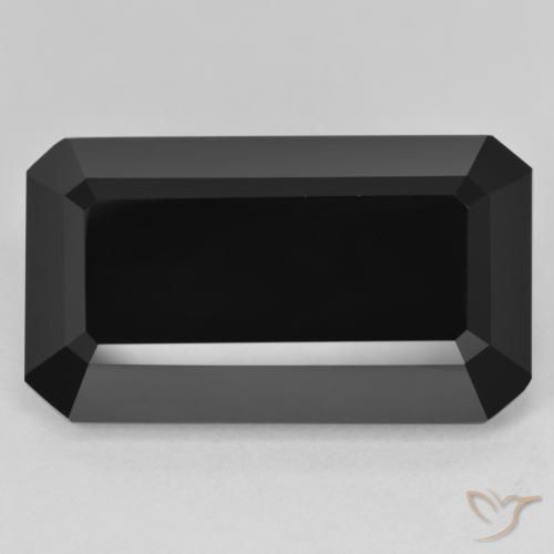 26.55ct Natural Chorlo turmalina, corte esmeralda, Opaco