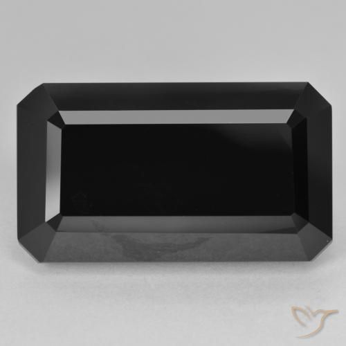 37.58ct Natural Chorlo Turmalina, corte esmeralda, Opaco