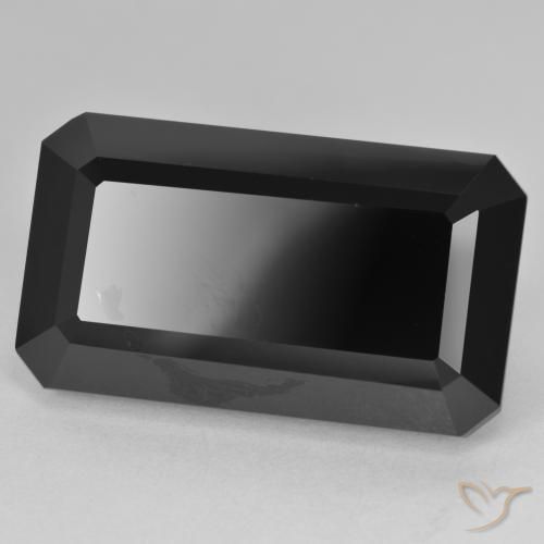 Turmalina Chorlo natural de 37.58 ct, Corte Octágono / Esmeralda, Opaco