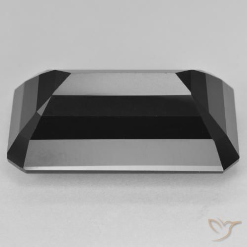 Turmalina Chorlo natural de 37.58 ct, Corte Octágono / Esmeralda, Opaco