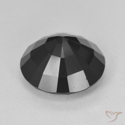 Turmalina Chorlo natural de 7.85 ct, Redondo, Opaco
