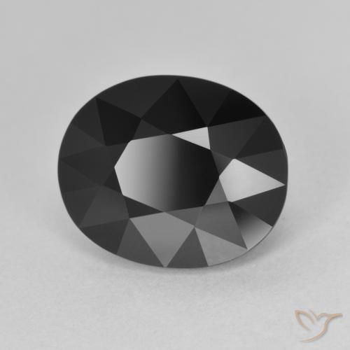 Turmalina Chorlo natural de 6.69 ct, Ovalada, Opaco