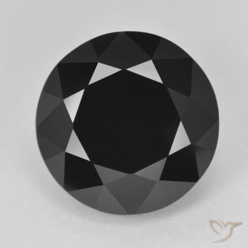 14.57ct Natural Chorlo turmalina, Redondo, Opaco