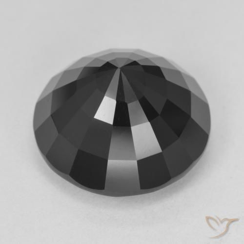 Turmalina Chorlo natural de 14.57 ct, Redondo, Opaco