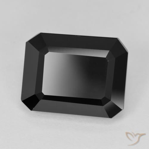 Turmalina Chorlo natural de 9.55 ct, Corte Octágono / Esmeralda, Opaco
