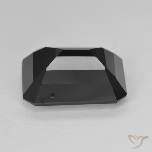Turmalina Chorlo natural de 9.55 ct, Corte Octágono / Esmeralda, Opaco