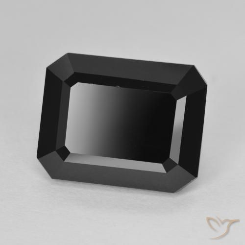Turmalina Chorlo natural de 10.23 ct, Corte Octágono / Esmeralda, Opaco