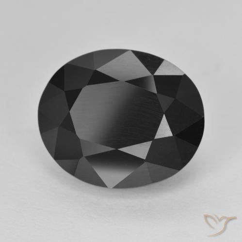 Turmalina Chorlo natural de 9.75 ct, Ovalada, Opaco