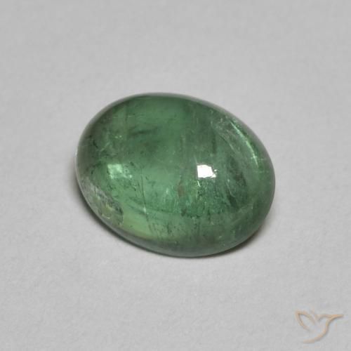 Turmalina Verde claro natural de 1.28 ct, Ovalada, Transparente