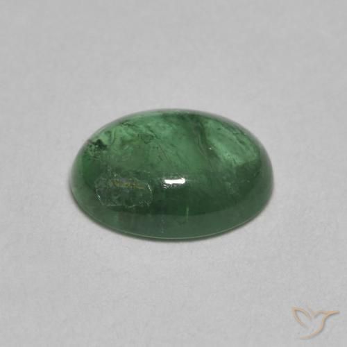 Turmalina Verde claro natural de 1.28 ct, Ovalada, Transparente