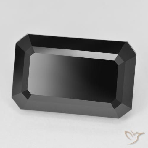 Turmalina Chorlo natural de 23.09 ct, Corte Octágono / Esmeralda, Opaco