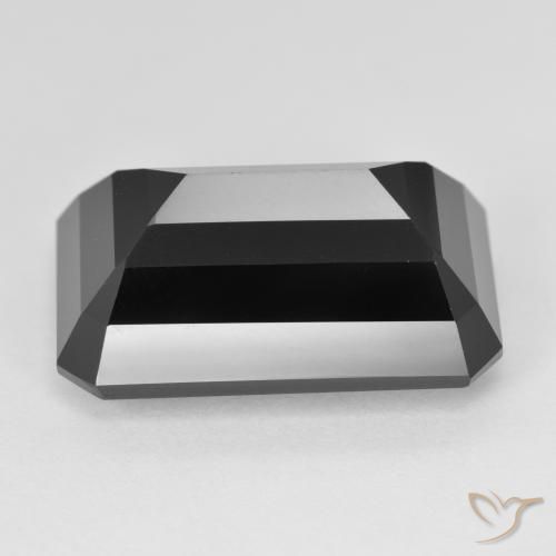 Turmalina Chorlo natural de 23.09 ct, Corte Octágono / Esmeralda, Opaco
