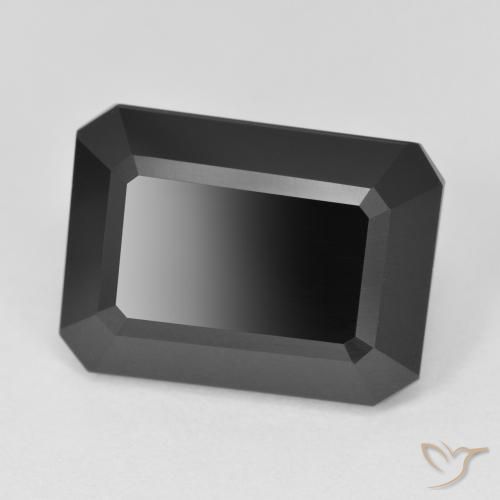 Turmalina Chorlo natural de 10.69 ct, Corte Octágono / Esmeralda, Opaco