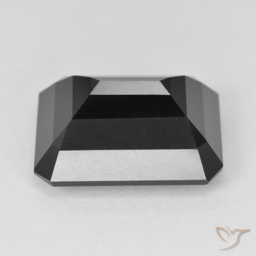 Turmalina Chorlo natural de 10.69 ct, Corte Octágono / Esmeralda, Opaco