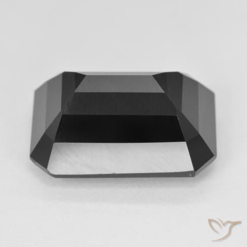 Turmalina Chorlo natural de 15.24 ct, Corte Octágono / Esmeralda, Opaco