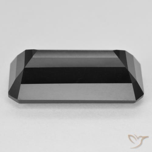 Turmalina Chorlo natural de 13.63 ct, Corte Octágono / Esmeralda, Opaco