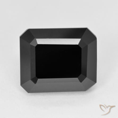 9.17ct Natural Chorlo Turmalina, corte esmeralda, Opaco