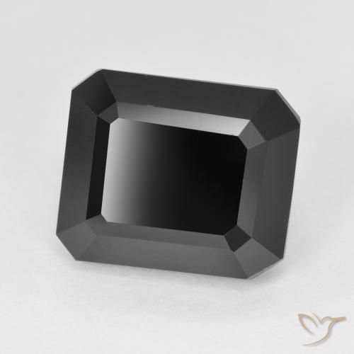 Turmalina Chorlo natural de 9.17 ct, Corte Octágono / Esmeralda, Opaco