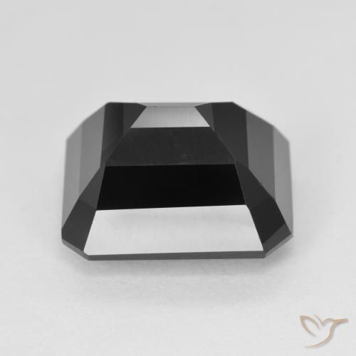 Turmalina Chorlo natural de 9.17 ct, Corte Octágono / Esmeralda, Opaco