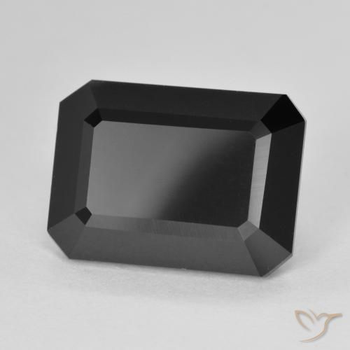 Turmalina Chorlo natural de 8.93 ct, Corte Octágono / Esmeralda, Opaco