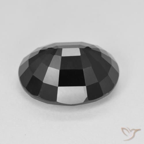 Turmalina Chorlo natural de 9.85 ct, Ovalada, Opaco