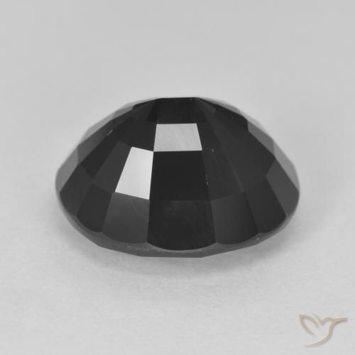 Turmalina Chorlo natural de 8.05 ct, Ovalada, Opaco
