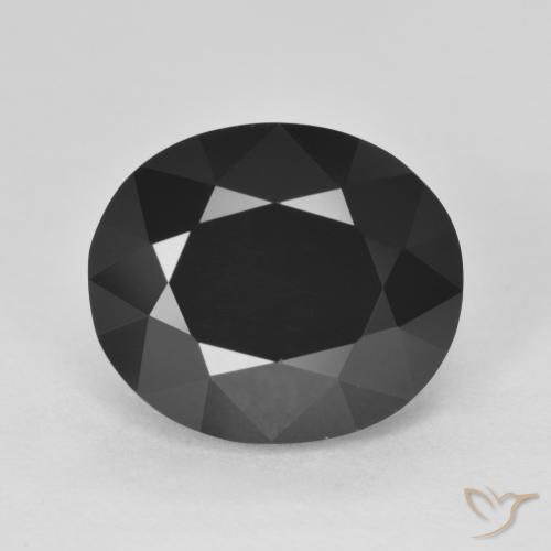 7.40ct Natural Chorlo turmalina, Ovalada, Opaco
