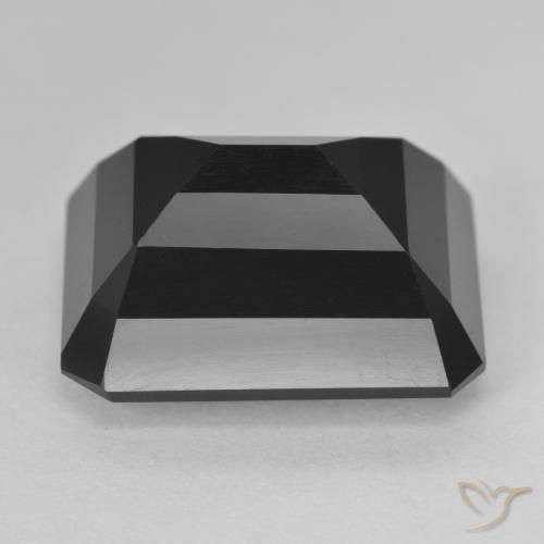Turmalina Chorlo natural de 18.89 ct, Corte Octágono / Esmeralda, Opaco