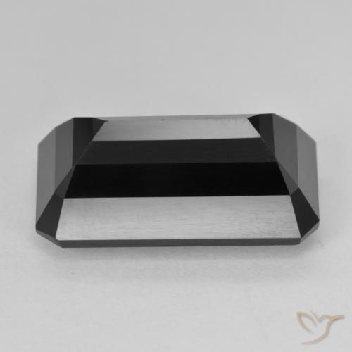 Turmalina Chorlo natural de 14.51 ct, Corte Octágono / Esmeralda, Opaco