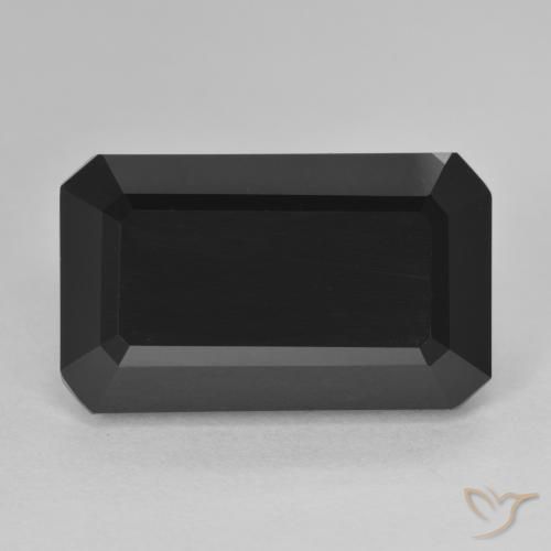 14.62ct Natural Chorlo Turmalina, corte esmeralda, Opaco