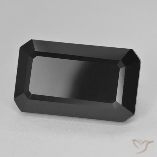 Turmalina Chorlo natural de 14.62 ct, Corte Octágono / Esmeralda, Opaco