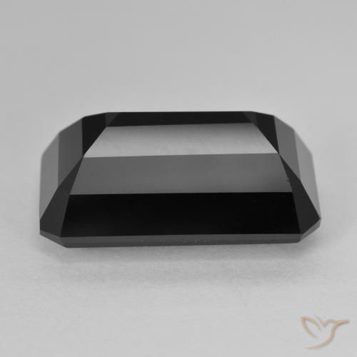 Turmalina Chorlo natural de 14.62 ct, Corte Octágono / Esmeralda, Opaco