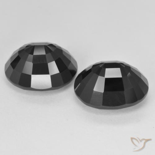 Gemas de Turmalina Chorlo natural de 11.82 ct, Ovalada, Opaco
