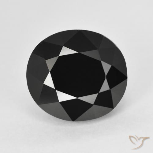 7.56ct Natural Chorlo turmalina, Ovalada, Opaco