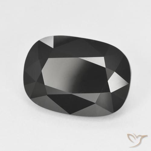Turmalina Chorlo natural de 7.52 ct, Forma Cojín, Opaco
