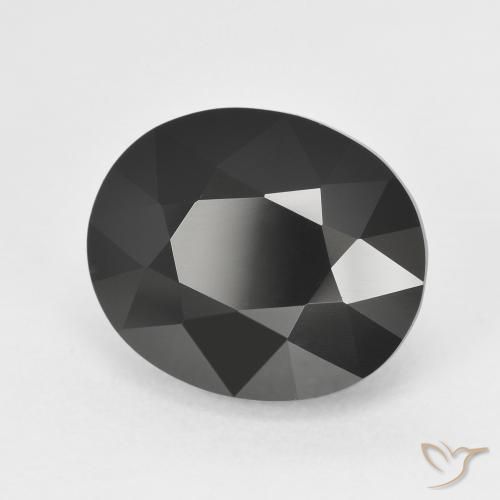 Turmalina Chorlo natural de 7.58 ct, Ovalada, Opaco