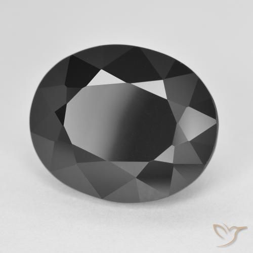 Turmalina Chorlo natural de 13.51 ct, Ovalada, Opaco
