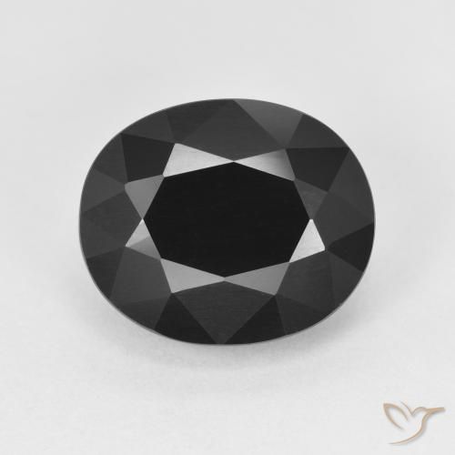 6.22ct Natural Chorlo turmalina, Ovalada, Opaco