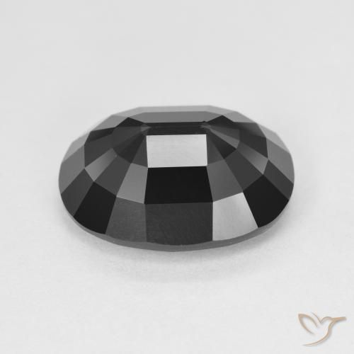 Turmalina Chorlo natural de 5.79 ct, Ovalada, Opaco