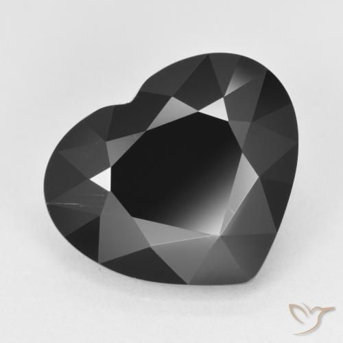 Turmalina Chorlo natural de 7.20 ct, Corazón, Opaco