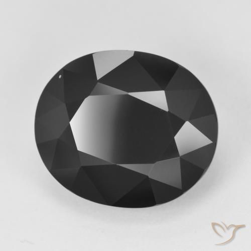 Turmalina Chorlo natural de 12.70 ct, Ovalada, Opaco