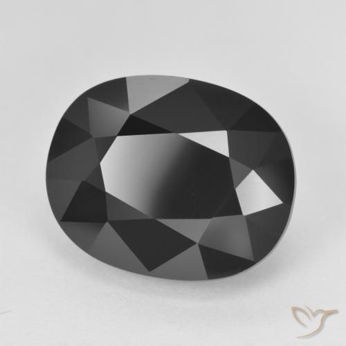 Turmalina Chorlo natural de 15.03 ct, Ovalada, Opaco