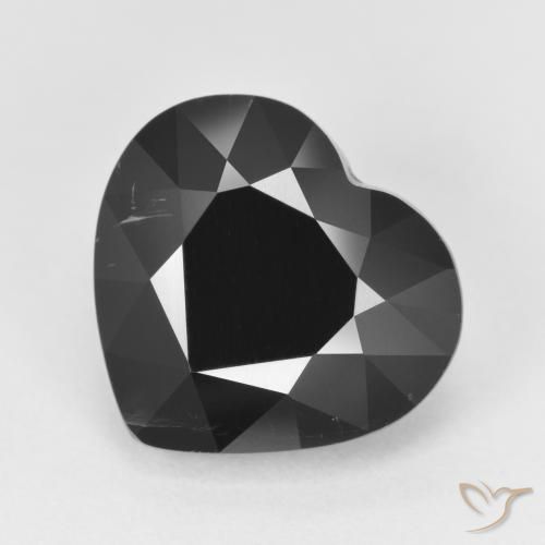 6.20ct Natural Chorlo Turmalina, Corazón, Opaco