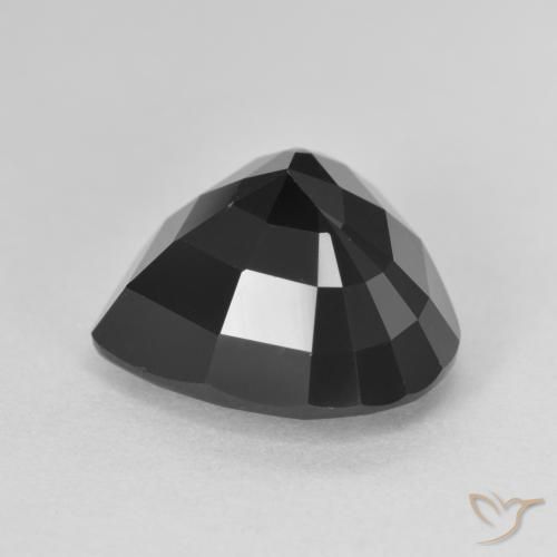 Turmalina Chorlo natural de 6.20 ct, Corazón, Opaco