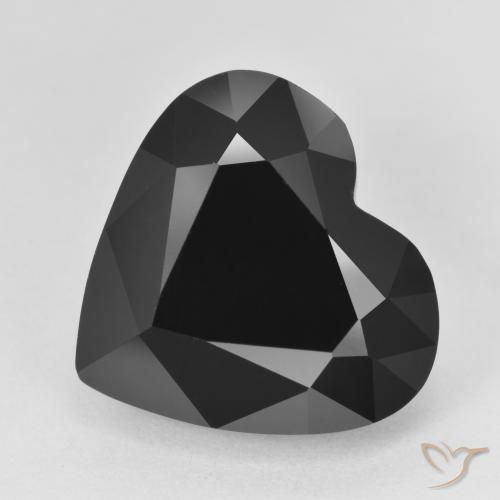 Turmalina Chorlo natural de 12.21 ct, Corazón, Opaco