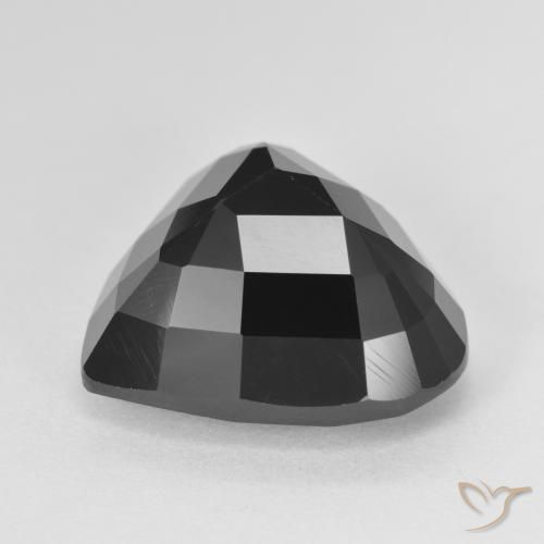Turmalina Chorlo natural de 12.21 ct, Corazón, Opaco