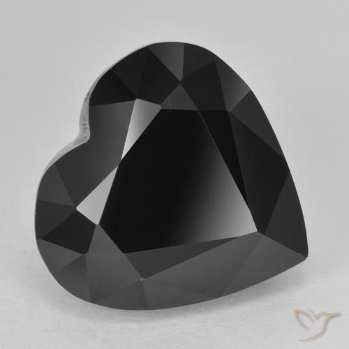 Turmalina Chorlo natural de 12.68 ct, Corazón, Opaco