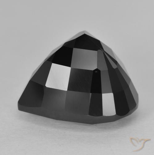 Turmalina Chorlo natural de 12.68 ct, Corazón, Opaco